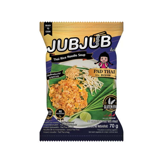 Gluténmentes Instant Thai Rizstészta - Pad Thai, 70gr (JubJub)