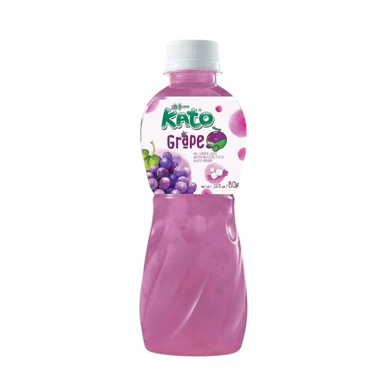 Szőlő Ízű Üdítőital Kókusz Darabokkal, 320ml (Kato)