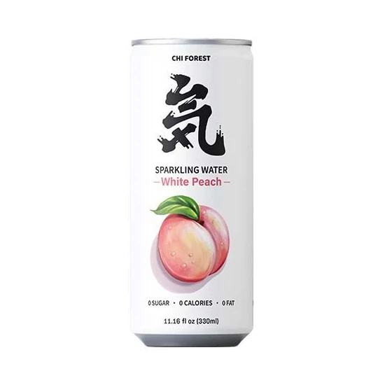 Szénsavas Fehér Barack Ital, 330ml (Chi Forest)