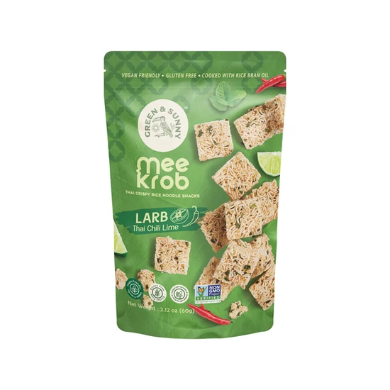 Gluténmentes Ropogós Rizstészta Snack - Chilli és Lime, 60gr (Green & Sunny)