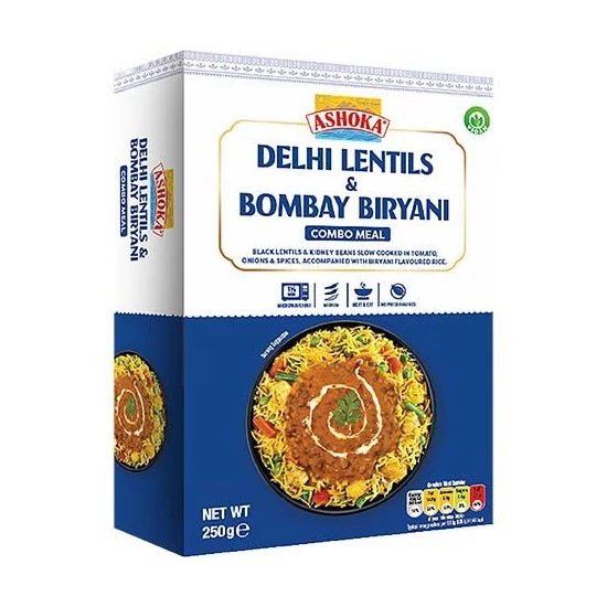 Delhi Lencse & Bombay Biryani Készétel, 250gr (Ashoka)