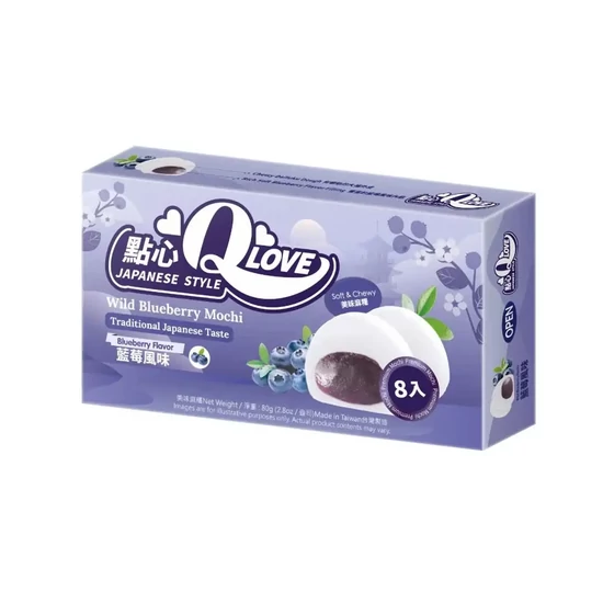 Vad Áfonya Mini Mochi, 80gr (QLove)