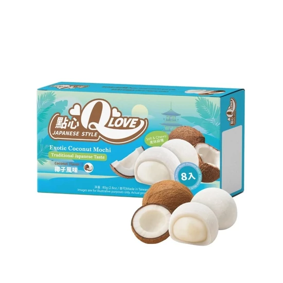 Kókusz Mini Mochi, 80gr (QLove)