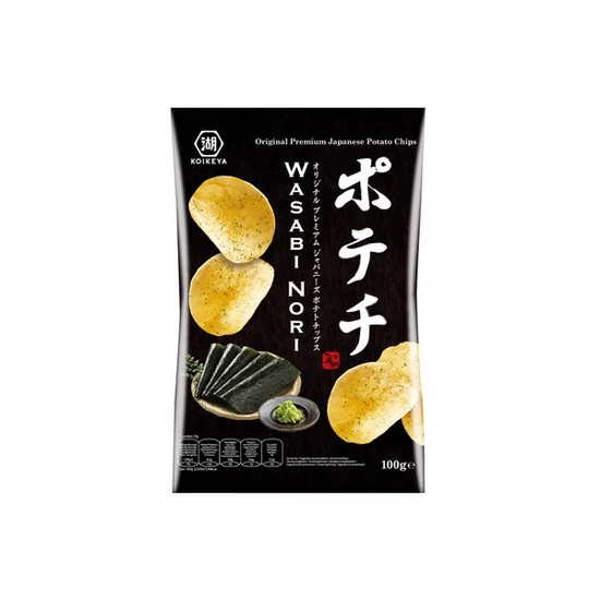 Wasabi és Nori Ízesítésű Burgonya Chips,  100gr (Koikeya)