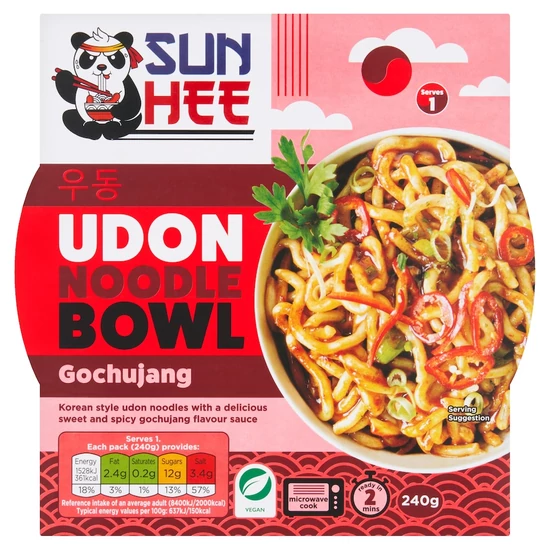 Udon Tésztatál - Gochujang Készétel, 240gr (Sun Hee)