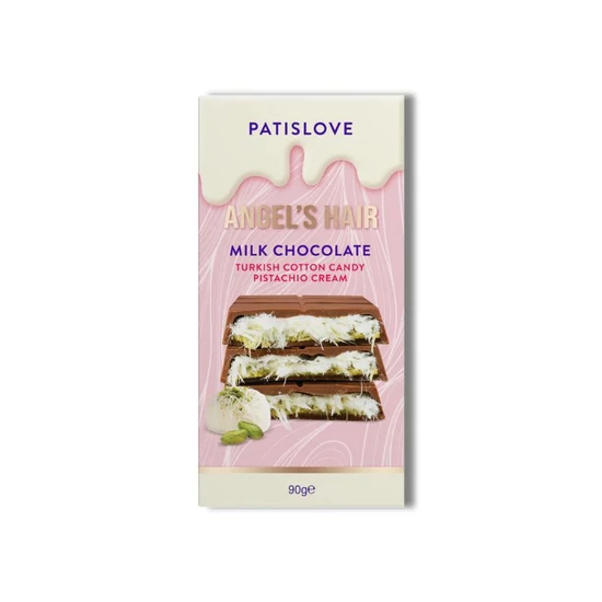 Angel Hair Dubai Tejcsokoládéval, 90gr (Patislove)