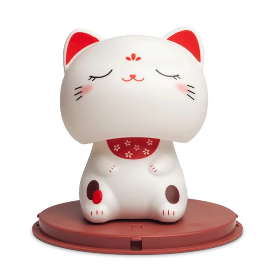 Lucky Cat Bólogatós Nyitott Szemű Szolár Figura (Emro)