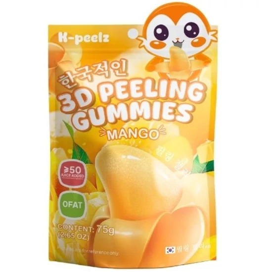 Hámozható Mangó Ízű Gumicukor, 75g (K-peelz)