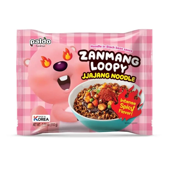 Zanmang Loopy Jjajang Instant Tészta (Csípős), 110g (Paldo)