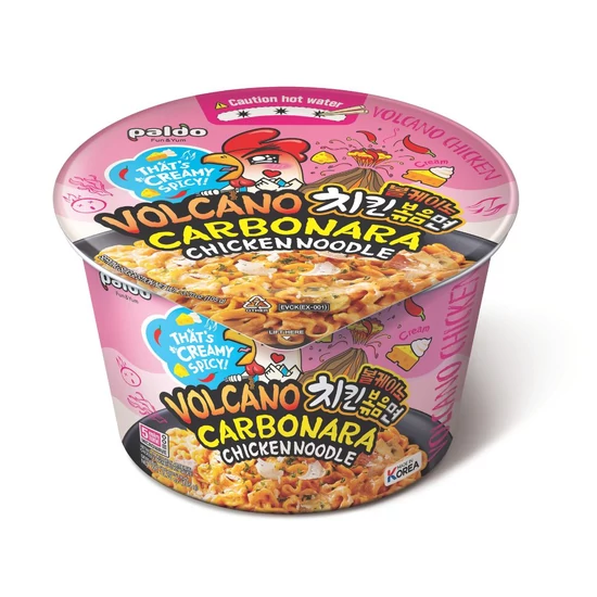 Volcano Carbonara Csirkés Tészta Nagy Pohár, 105g (Paldo)