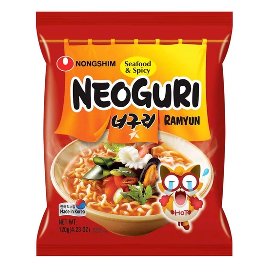 Neoguri Ramyun Hot Instant Tésztaleves, 120gr (Nongshim)