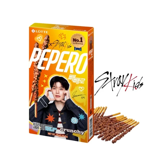Pepero Stray Kids Crunchy Ropi, 39gr (Lotte)