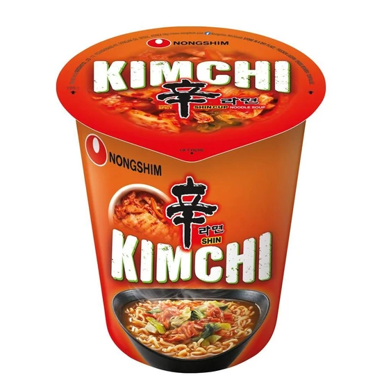 Kimchi Ízesítésű Instant Tészta Poharas, 75gr (Nongshim)