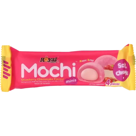 Pocket Mochi - Epres Sajttorta Ízű, 40gr (Royal Family)