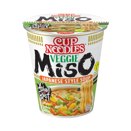 Cup Noodles Zöldséges Miso Ízű Tésztaleves, 67gr (Nissin)