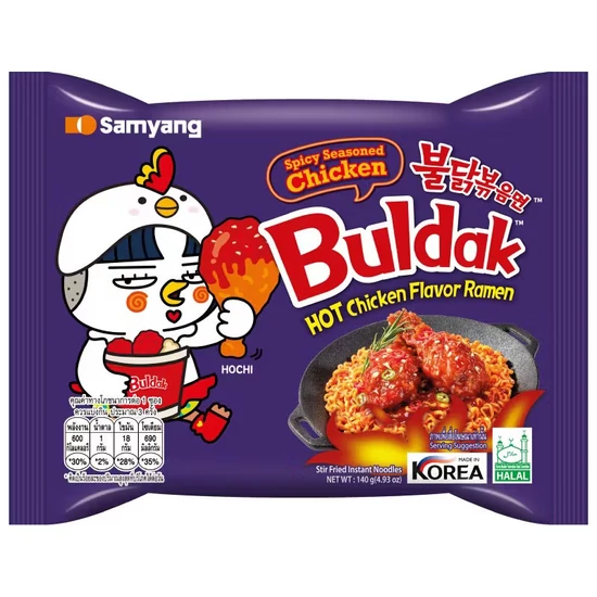 Buldak Koreai Sült Csirke Ízesítésű Tészta, 140gr (SamYang)