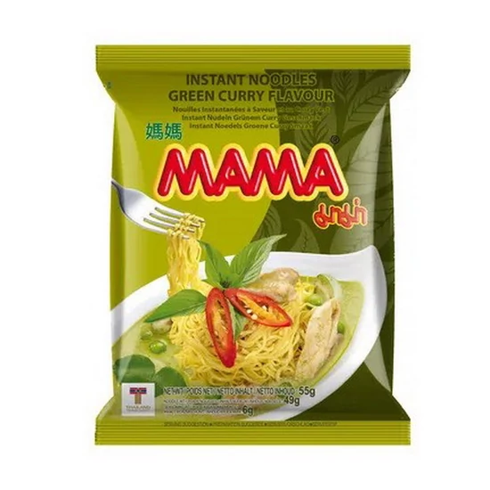 Instant Tészta Zöld Curryvel, 55gr (Mama)