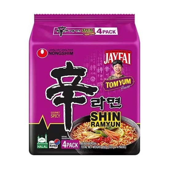 5 db Shin Ramyun Jay Fai Tom Yum Instant Tészta, 123gr (Nongshim)