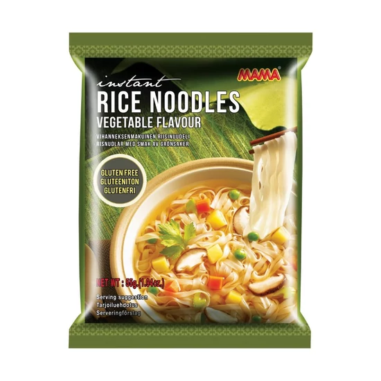 Gluténmentes Instant Rizstészta Zöldséggel, 55gr (Mama)