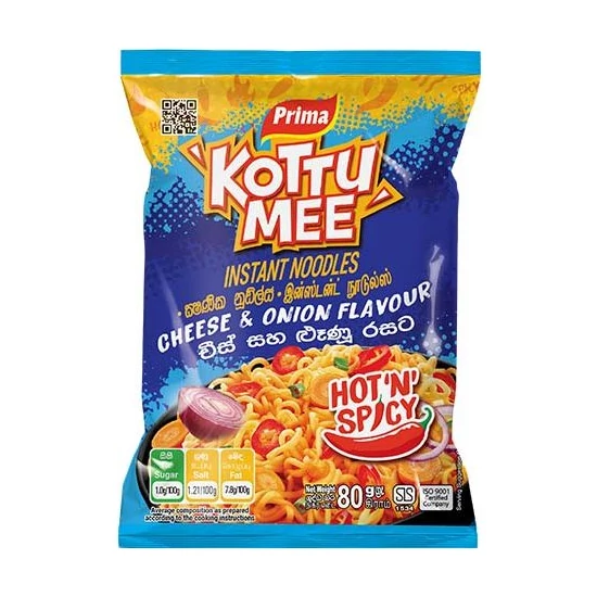 Kottu Mee Instant Sajt és Hagyma Ízesítésű Tészta, 80gr (Prima)