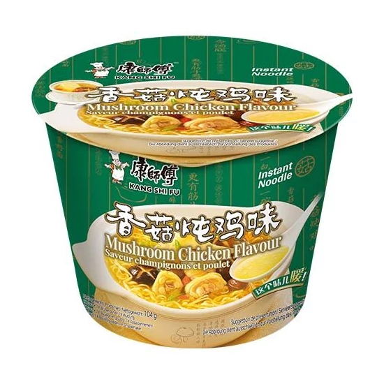 Instant Gombás Csirke Ízű Tészta, 104gr (Kang Shi Fu)