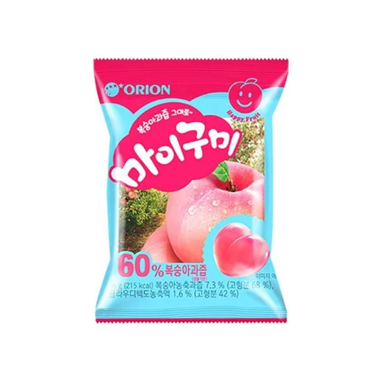 Koreai Barack Ízű Gumicukor, 66g (Orion)