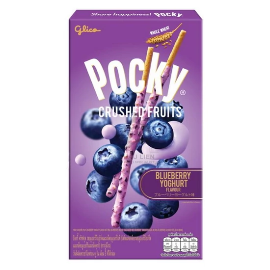 Pocky Crushed Fruits - Áfonya&Joghurt Ízű Ropi, 38gr (Glico)