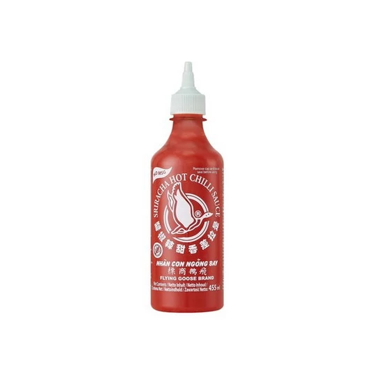 Sriracha Csípős Chiliszósz NO MSG, 455ml (Flying Goose)