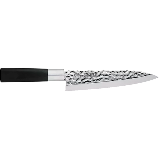 Japán Hammered Gyutou Kés Fekete Markolattal (Sekiryu)