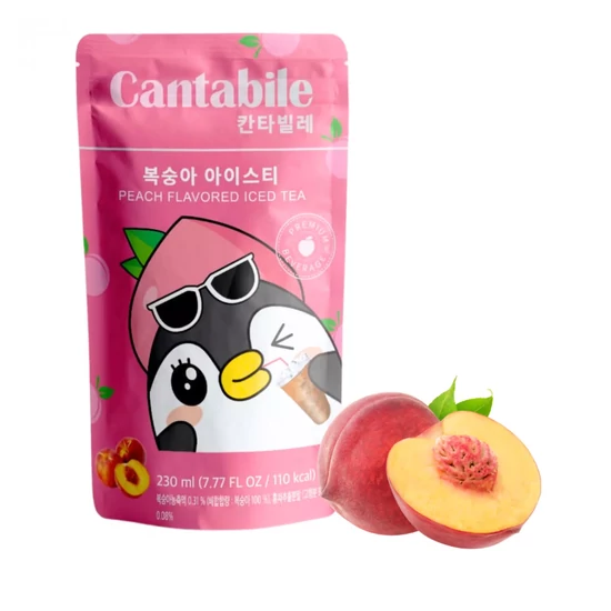 Őszibarack Ízű Koreai Üdítőital, 230ml (Cantabile)