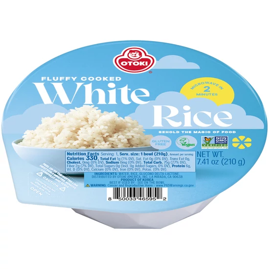 Koreai Főtt Rizs Tálban Fogyasztásra Kész, 210g (Ottogi)