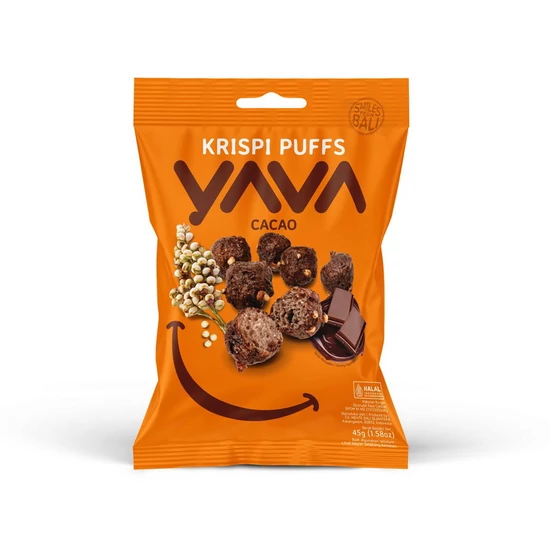 Krispi Puff Cirokgolyó Kakaós, 45g (YAVA Bali)