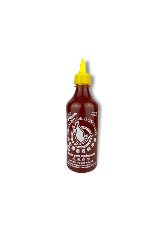 Sriracha Csípős Chili Gyömbérszósz, 455ml (Flying Goose) 