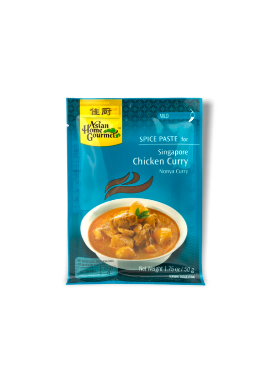 Szingapúri Csirke Curry Fűszerpaszta, 50gr (Asian Home Gourmet) 