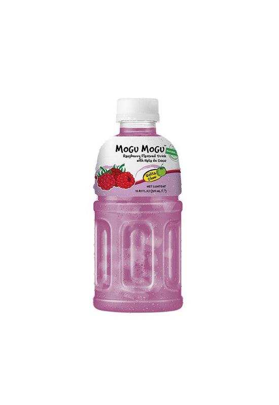 Málna Ízű  Üdítőital Kókusz Darabokkal, 320ml (Mogu Mogu)