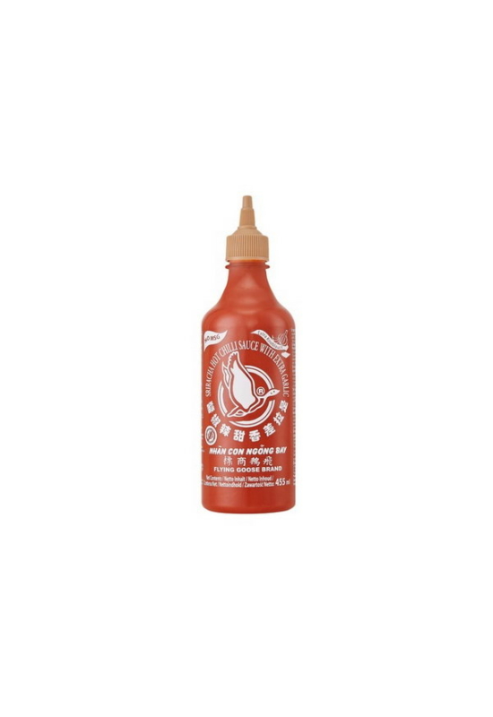 Sriracha Csípős Chiliszósz Extra Fokhagymával, 455ml (Flying Goose) 