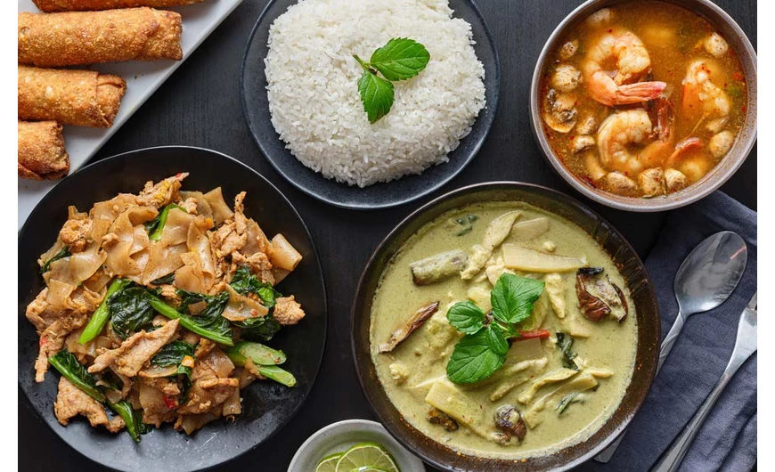 Thai alapanyagok, ízek és étkezési szokások